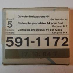 Boite de 7,5 mm Suisse propulsive de 1984 - Règlementaire