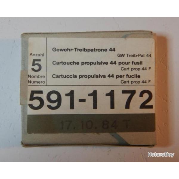Boite de 7,5 mm Suisse propulsive de 1984 - Rglementaire