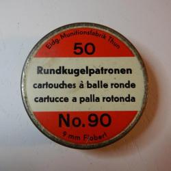 Rare - Boite vide 9 mm Flobert Suisse - Arsenal de Thun
