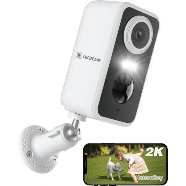 Camera Surveillance WiFi 2.4Ghz Exterieure Double Objectif 2K Vision Nocturne Couleur Audio Bidirect