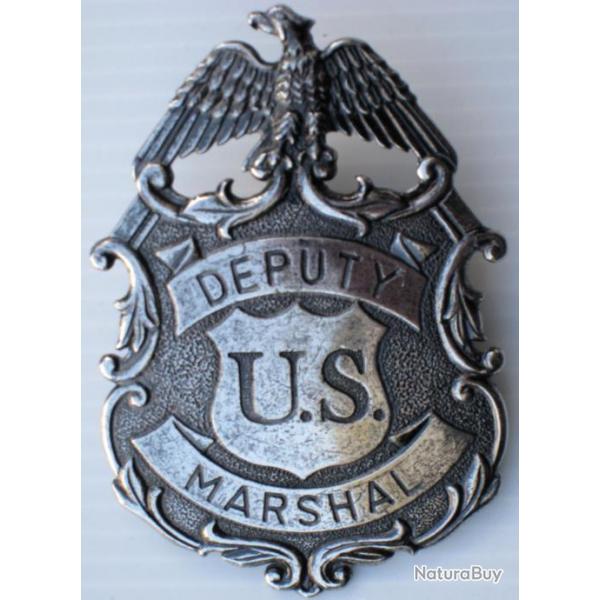 BROCHE ETOILE DE SHERIFF - DEPUTY US MARSHAL GRIS - Ref.12NQ