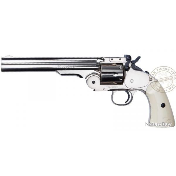 Revolver  plombs 4.5mm CO2 ASG Schofield - Canon 6'' (2,9  3 Joules) Argent