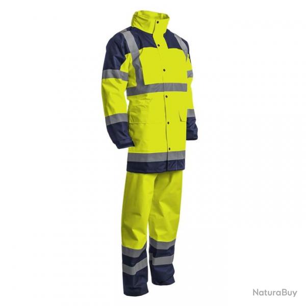 Ensemble de pluie Coverguard HYDRA haute visibilit jaune marine taille XL polyester