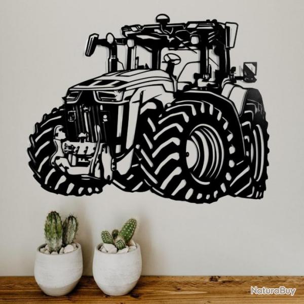 DECORATION MURALE (60cm) en FER. Motif: Tracteur JOHN DEERE