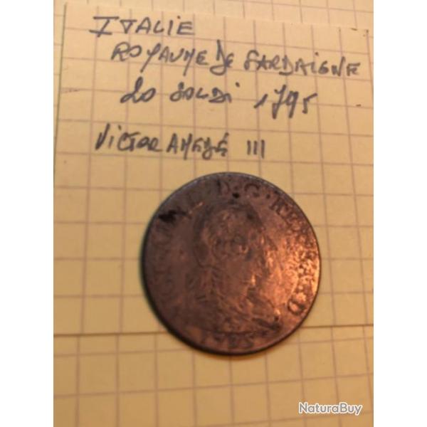 ITALIE - ROYAUME DE SARDAIGNE - 20 soldi - 1795 - Victor Amde III