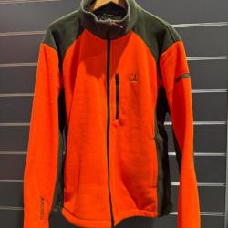 Blouson Polaire Cor Brodé Orange/Kaki Percussion