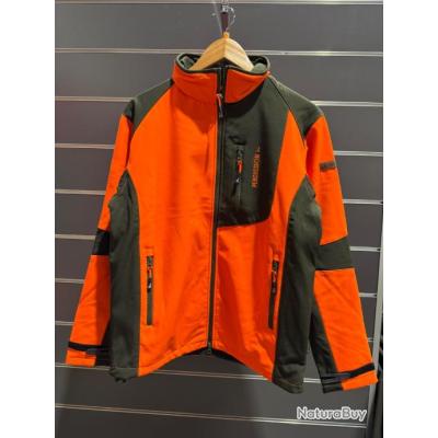 Veste De Chasse Coupe Vent Et Chaude Percussion Camo Roseau + Imperméable