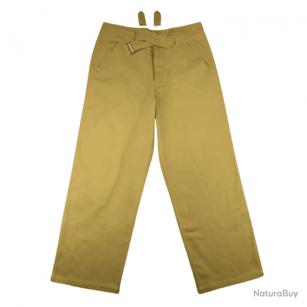 Pantalon Allemand DAK Afrikakorps TAN - Rplique WW2 Premium M (34)