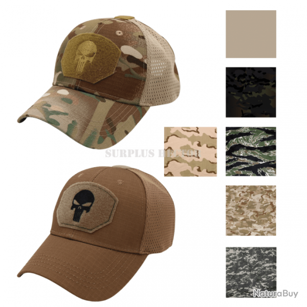 Casquette Tactique Rip/Stop &amp; Mesh Punisher - HONOR Tan