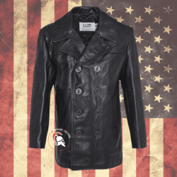 Caban Pea Coat "140" cuir SCHOTT MADE IN USA XXL