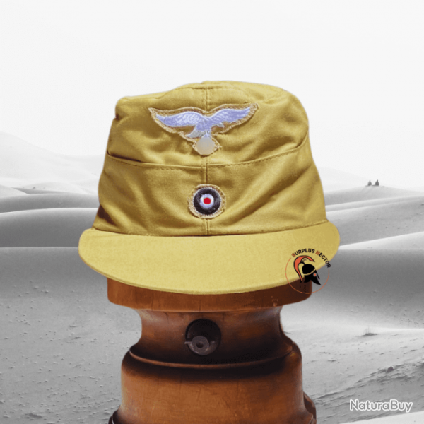 Casquette Allemande Luftwaffe M41 Sand Afrika DAK