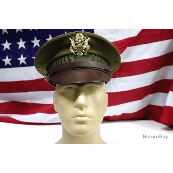 Casquette Officier WW2 Amricaine - Militaria WW2 XL