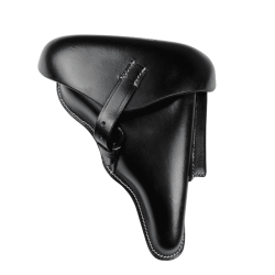 Etui / Holster Luger P08 Cuir Noir Reproduction Premium - Militaria WW2