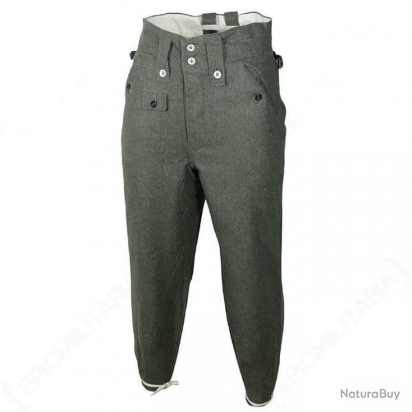 Pantalon Uniforme Allemand Feldgrau M43 WW2 German Wool Fied Gris
