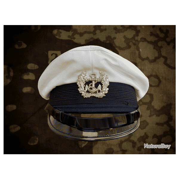 Visor Cap Casquette Marin Allemande Kriegmarine Blanche 59