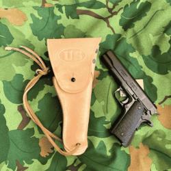 Etui / Holster M12 Colt 45 Cuir Naturel - Reproduction WW2 Premium