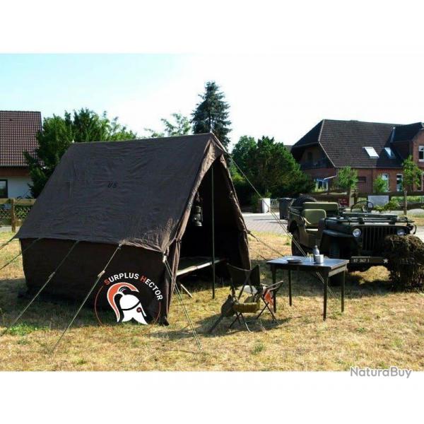 Tente Militaire Amricaine "SMALL WALL" 2.70M x 2.70M - Reproduction WW2 Premium - Militaria