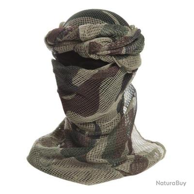 E- -Cache tête de Camouflage tactique avec filet de poisson, cache tête