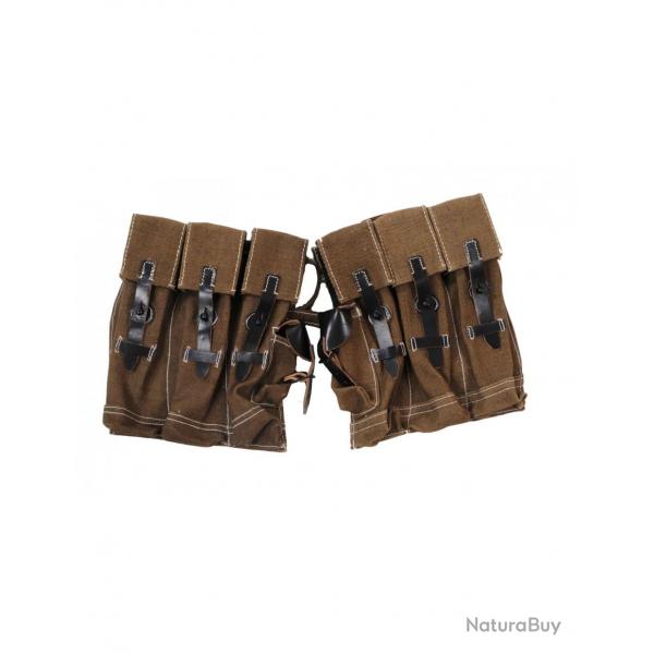 Paire Cartouchiere / Porte Chargeur STG 44 Reproduction Premium - Militaria WW2