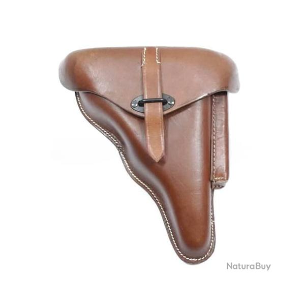 Etui / Holster P38 Cuir Cognac Reproduction Premium - Militaria WW2