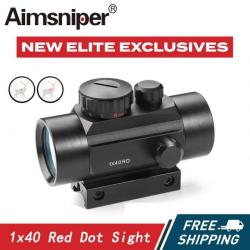 AimSniper Viseur Point Rouge 1x40 Rail 11/20MM - LIVRAISON GRATUITE !!
