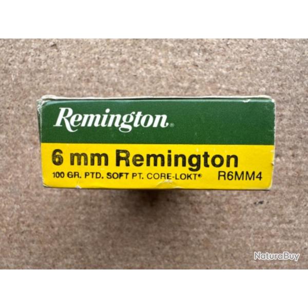 1 boite de 20 cartouche 6mm remington. -  Core-Lokt