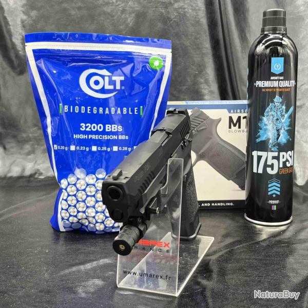 Pack laser prt  tirer Pistolet- Sig Sauer "Proforce M17" - Cal 6mm - Noir - Gaz