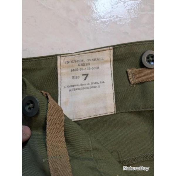 Trousers overall green / pantalon militaire anglais