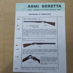 Dépliant  Beretta 1980