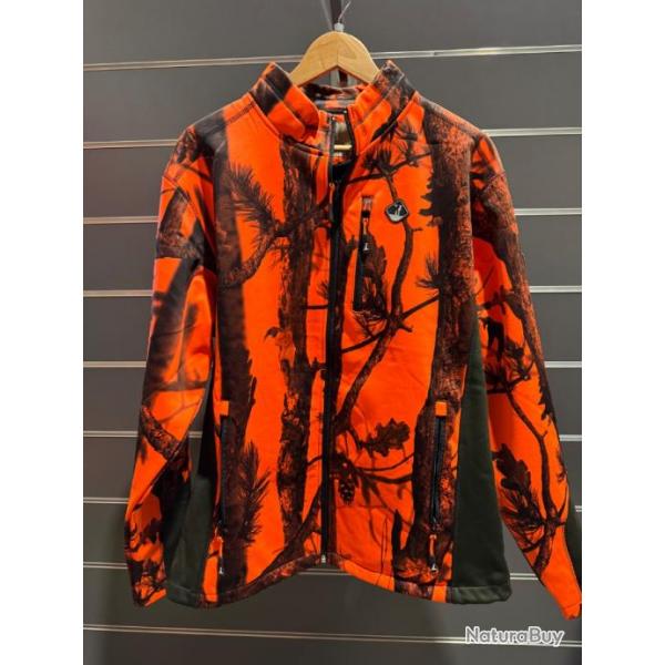 Sweat-shirt Zipp Percussion Orange et Noir