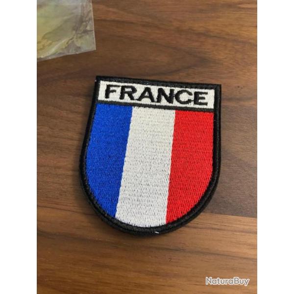 cusson France Patch drapeau Velcro Contour Noir