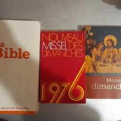 La Bible + 2 Missels des dimanches 1976 et 2022