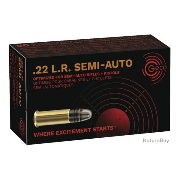 CARTOUCHES GECO SEMI AUTO 22LR 40 GR