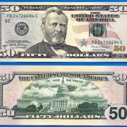 Usa 50 Dollars 2017 A Mint New York B2 NEUF Billet Etats Unis Dollar Grant
