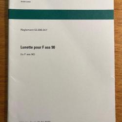 Notice de Lunette pour Fusil d'Assaut Suisse STG90 Fass 90 SIG550