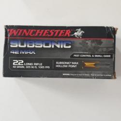 22lr subsoniques Winchester - lot de 10 boîtes de 50