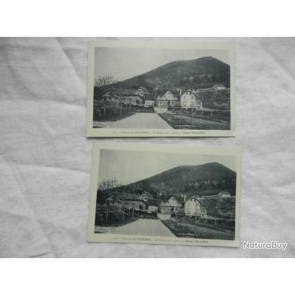 lot de deux anciennes cartes postales Schirmeck Le Donon Htel Velleda - Alsace 67