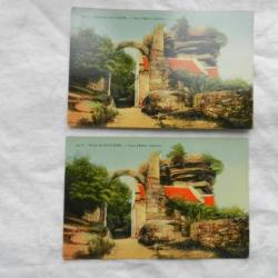 lot de deux anciennes cartes postales -  ruines du Haut Barr - Saverne - Alsace 67