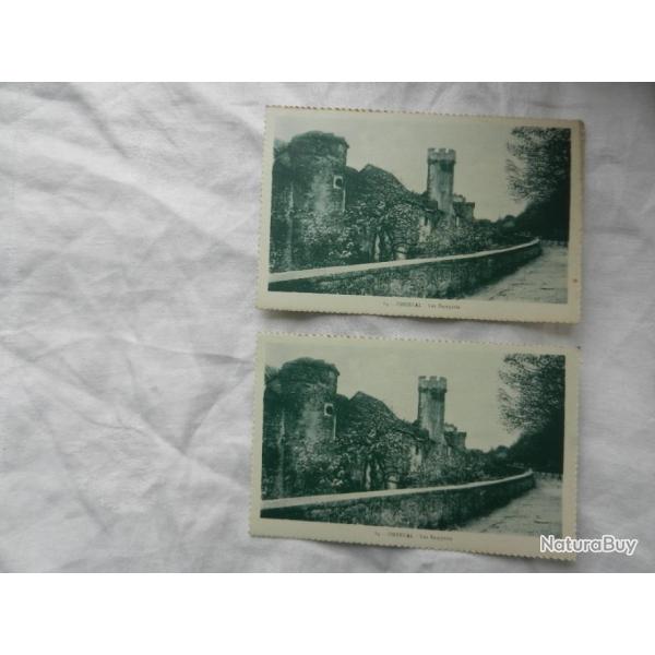 lot de deux anciennes cartes postales Obernai - Les remparts - Alsace 67