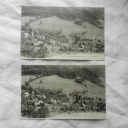 lot de deux anciennes cartes postales Saint Pierre sur l'Hate - Alsace 67