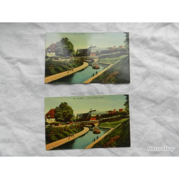 lot de deux anciennes cartes postales Saverne canal de la Marne au Rhin - Alsace 67