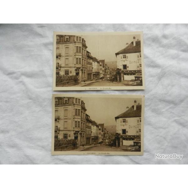 lot de deux anciennes cartes postales Saverne la grande Rue - Alsace 67