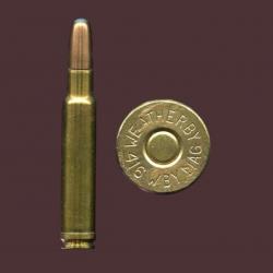 .416 WEATHERBY MAGNUM - balle cuivre pointe plomb arrondie - marquage : WEATHERBY 416 WBY MAG