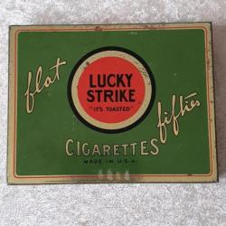 Ancienne boîte cigarettes Lucky Strike us