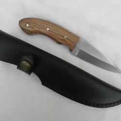 couteau de chasse 19 cm poignée bois de Teck