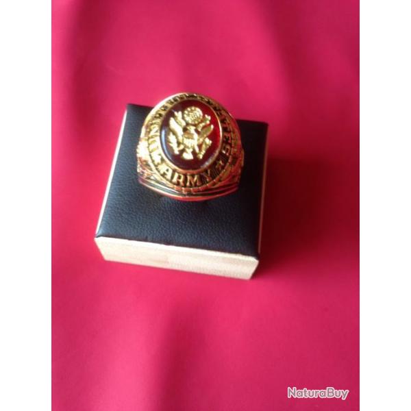 Bague Chevalire US Army  Plaqu Or Taille 8 us ou 57 Fr