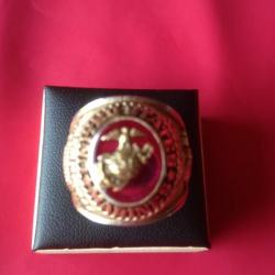 Bague Chevalière USMC United States Marines Corps  Plaqué Or Taille 8 us ou 57 Fr