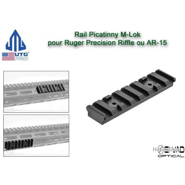 UTG - Rail Picatinny pour garde main M-Lok Black - Ruger Precision Rifle ou AR-15