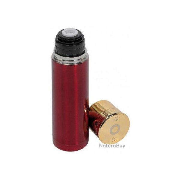 Bouteille isotherme Thermos rouge en forme de cartouche