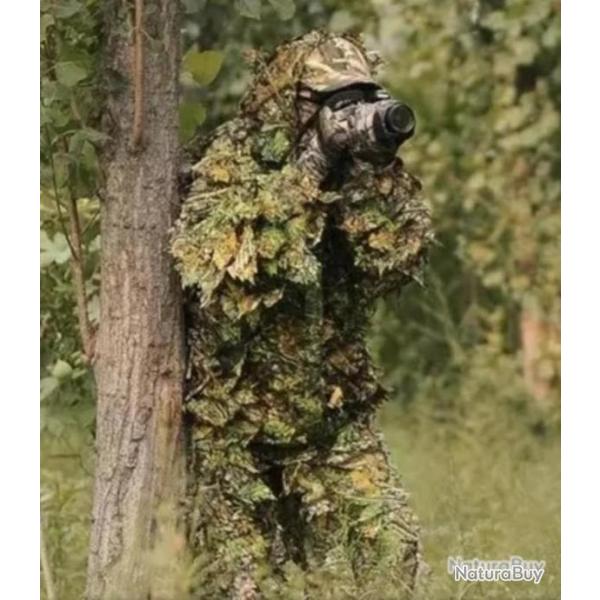 Tenue camouflage ultra lgre ghillie chasse arme sniper airsoft - camouflage fort ref:58
